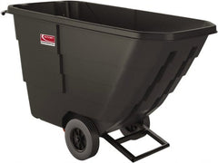Suncast - 750 Lb Load Capacity, 16 Bushels, 0.75 Cu Yd, Polyethylene Tilt Truck - 31" Wide x 69.3" Long x 41" High, Matte Gray - Exact Tooling