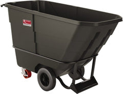 Suncast - 800 Lb Load Capacity, 11 Bushels, 0.5 Cu Yd, Polyethylene Tilt Truck - 27.76" Wide x 59.2" Long x 34.86" High, Matte Gray - Exact Tooling