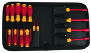 Insulated Slotted 2.0 - 8.0mm Phillips #1 - 3 Inch Nut Drivers 1/4" - 1/2". 15 Piece in Carry Case - Exact Tooling