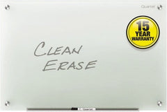 Quartet - 36" High x 48" Wide Dry Erase - Glass, Includes Dry-Erase Marker, (2) Rare-Earth Magnets & Mounting Kit - Exact Tooling