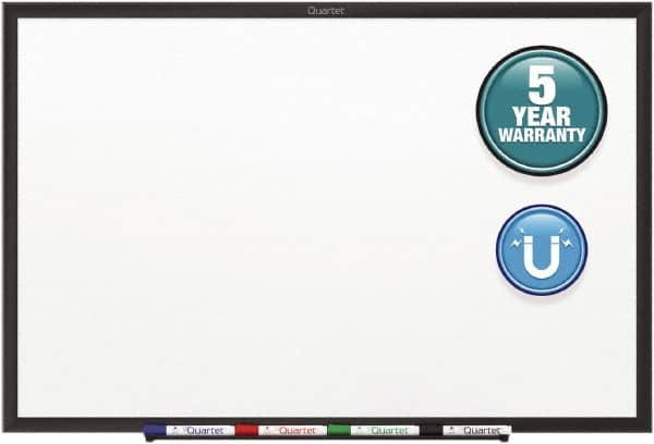 Quartet - 48" High x 72" Wide Magnetic Dry Erase Board - Steel, Includes Dry-Erase Marker & Mounting Kit - Exact Tooling