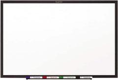 Quartet - 48" High x 96" Wide Dry Erase - Porcelain, Includes Dry Erase Markers & Mounting Hardware - Exact Tooling