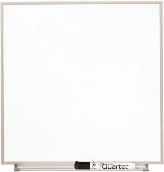 Quartet - 23" High x 23" Wide Magnetic Dry Erase Board - Glass, Includes Accessory Tray, Rail & Mounting Kit & Dry Erase Markers - Exact Tooling