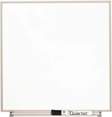 Quartet - 23" High x 23" Wide Magnetic Dry Erase Board - Glass, Includes Accessory Tray, Rail & Mounting Kit & Dry Erase Markers - Exact Tooling