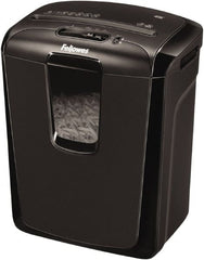FELLOWES - 5/32" x 2" Strip, 8 Sheet Cross Cut Personal Shredder - 9-11/16" Long x 13-3/8" Wide x 15-3/8" High, Level 3 Security, 4 Gal Wastebasket - Exact Tooling
