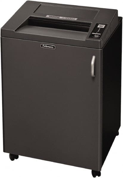 FELLOWES - 5/32 x 1-9/16" Strip, 24 Sheet Cross Cut Commercial Shredder - 23-1/4" Long x 25-3/16" Wide x 38-3/16" High, Level 4 Security, 4 Gal Wastebasket - Exact Tooling