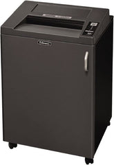 FELLOWES - 5/32 x 1-9/16" Strip, 24 Sheet Cross Cut Commercial Shredder - 23-1/4" Long x 25-3/16" Wide x 38-3/16" High, Level 4 Security, 4 Gal Wastebasket - Exact Tooling