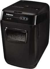 FELLOWES - 5/32 x 1-1/2" Strip, 130 Sheet Automatic, 8 Sheet Manual Sheet Cross Cut Auto Feed Shredder - 20" Long x 13-5/8" Wide x 21-3/8" High, Level 3 Security, 85 Gal Wastebasket - Exact Tooling