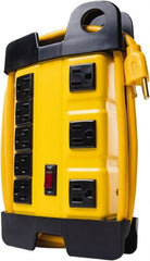 Woods PRO - 8 Outlets, 125 Volts, 15 Amps, 6' Cord, Power Outlet Strip - Keyhole Mount, 5-15 NEMA Configuration, 10-1/8" Strip, cULus - Exact Tooling