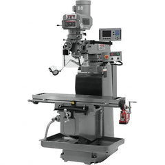 Jet - 54" Table Width x 12" Table Length, Electronic Variable Speed Control, 3 Phase Knee Milling Machine - R8 Spindle Taper, 5 hp - Exact Tooling