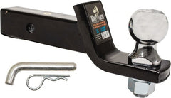 Buyers Products - 2" Ball Diam, 5-3/4" Shank Length, Hitch Ball - 2" Shank Diam, 5,000 Lb Capacity, Black Powder-Coated - Exact Tooling