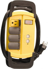 Woods PRO - 4 Outlets, 125 Volts, 15 Amps, 6' Cord, Power Outlet Strip - Keyhole Mount, 5-15 NEMA Configuration, 10-1/4" Strip, cULus - Exact Tooling