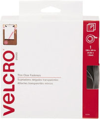 VELCRO Brand - 3/4" Wide x 5 Yd Long Adhesive Backed Hook & Loop Roll - Continuous Roll, Clear - Exact Tooling