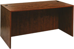 ALERA - Woodgrain Laminate Desk Shell - 59-1/8" Wide x 29-1/2" Deep x 29-5/8" High, Medium Cherry - Exact Tooling