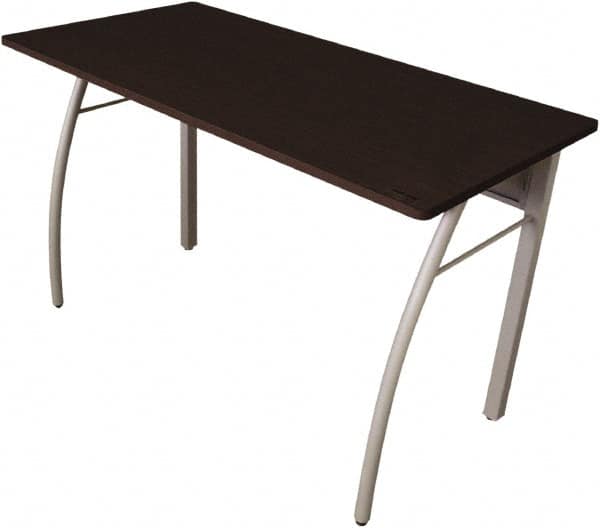 Linea Italia - Woodgrain Laminate Rectangular Desk - 47-1/4" Wide x 23-5/8" Deep x 29-1/2" High, Mocha & Gray - Exact Tooling