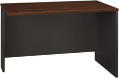 Bush Business Furniture - Laminate Over Wood Return/Bridge Shell Desk - 47-3/4" Wide x 23-3/8" Deep x 29-7/8" High, Hansen Cherry & Graphite Gray - Exact Tooling