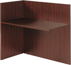 ALERA - Woodgrain Laminate Reception Desk - 44" Wide x 23-5/8" Deep x 41-1/2" High, Mahogany - Exact Tooling