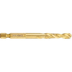DeWALT - 9/32" High Speed Steel, 135° Point, Straight Shank Maintenance Drill Bit - Exact Tooling