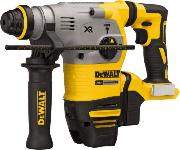 DeWALT - 20 Volt 1-1/8" SDS Plus Chuck Cordless Rotary Hammer - 0 to 4,480 BPM, 0 to 1,500 RPM, Reversible - Exact Tooling