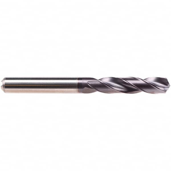 Emuge - 11.6mm 140° Spiral Flute Solid Carbide Screw Machine Drill Bit - TiAlN Finish, Right Hand Cut, 55mm Flute Length, 102mm OAL, Four Facet Point, Straight Shank, Through Coolant - Exact Tooling