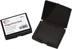 LEE - 2" Wide x 1/2" High x 1/2" Deep, Inked Fingerprint Pad - Plastic, Black - Exact Tooling