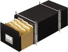 BANKERS BOX - 1 Compartment, 17" Wide x 11-1/8" High x 25-1/2" Deep, Storage Box - Steel Frame, Black - Exact Tooling