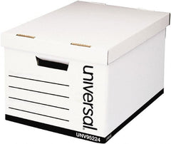 Universal One - 1 Compartment, 28-1/4" Wide x 16-1/2" High x 10" Deep, Storage Box - Corrugated Fiberboard, White - Exact Tooling