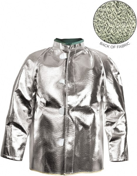 National Safety Apparel - Size XL Silver High Heat & Aluminized Jacket/Coat - Exact Tooling