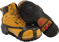 Duenorth - Size 5-7.5, (Women's Size 4-6.5) Strap-On Cleat - Tungsten Carbide Spike Traction, Black - Exact Tooling