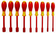 Insulated Nut Driver Inch Set Includes: 3/16" - 5/8"; in Roll Up Pouch. 9 Pieces - Exact Tooling