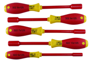 Insulated Nut Driver Metric Set Includes: 6.0 - 10.0mm. 5 Pieces - Exact Tooling