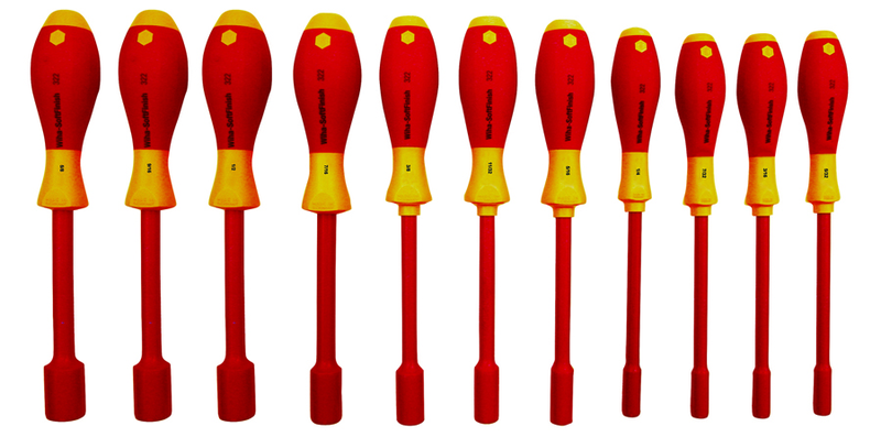 Insulated Nut Driver Inch Set Includes: 5/32" - 5/8". 11 Pieces - Exact Tooling