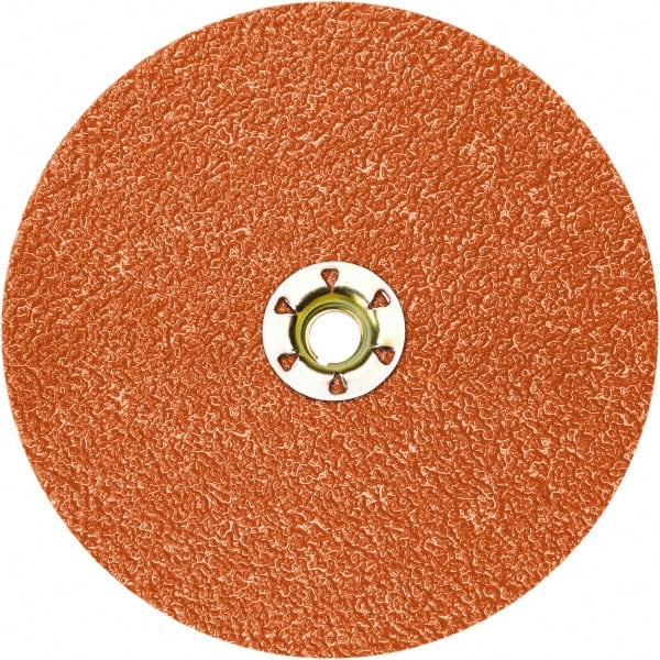 3M - 9-1/8" Diam 7/8" Hole 60+ Grit Fiber Disc - Ceramic, 6,600 Max RPM, Series 787C - Exact Tooling