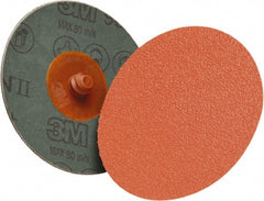 3M - 4" Disc Diam, 80 Grit, Ceramic Quick Change Disc - Type R Attaching System, Coated, 12,000 RPM, 987C Series - Exact Tooling