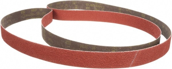 3M - 2" Wide x 60" OAL, 60 Grit, Aluminum Oxide Abrasive Belt - Aluminum Oxide, Coated, XF Weighted Cloth Backing, Series 384F - Exact Tooling