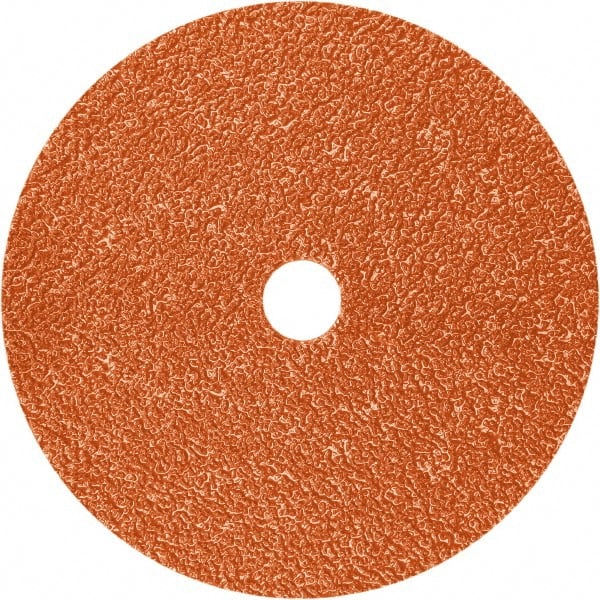3M - 5" Diam 36+ Grit Fiber Disc - Ceramic, 12,000 Max RPM, Series 787C - Exact Tooling