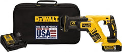 DeWALT - 20V, 0 to 2,900 SPM, Cordless Reciprocating Saw - 1-1/8" Stroke Length, 14-1/2" Saw Length, 1 Lithium-Ion Battery Included - Exact Tooling