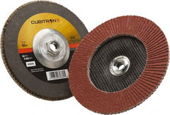 3M - 60 Grit, 7" Disc Diam, 5/8-11 Center Hole, Type 27 Ceramic Flap Disc - 8,500 Max RPM, Polyester Backing, Arbor Attaching System, Coated - Exact Tooling