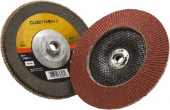 3M - 60 Grit, 7" Disc Diam, 5/8-11 Center Hole, Type 29 Ceramic Flap Disc - 8,500 Max RPM, Polyester Backing, Arbor Attaching System, Coated - Exact Tooling