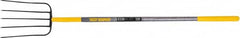True Temper - Manure Fork with 48" Long Wood Handle - 5 Tines, 12" Tine Length - Exact Tooling