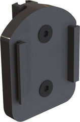 Banner Stakes - 3" High x 1" Long x 2" Wide Barrier Connector - Plastic, Matte Finish, Black, Use with Plus Banner Head, 30' Wall Mount Barrier - Exact Tooling