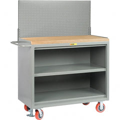 Little Giant - 3,600 Lb Capacity Mobile Service Bench - 53" Wide x 24" Deep x 43" High, Steel, Gray - Exact Tooling
