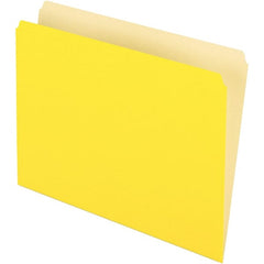 Pendaflex - 9-1/2 x 11-5/8", Letter Size, Yellow, File Folders with Top Tab - 11 Point Stock, Straight Tab Cut Location - Exact Tooling