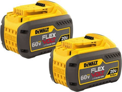 DeWALT - 60 Volt Lithium-Ion Power Tool Battery - 9 Ahr Capacity, 2 hr Charge Time, Series 20/60 FLEXVOLT - Exact Tooling