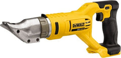 DeWALT - 2,500 SPM, 20 Volt, Pistol Grip Handle, Handheld Cordless Shear - 18 Gauge (Steel) & 20 Gauge (Stainless Steel) Cutting Capacity - Exact Tooling