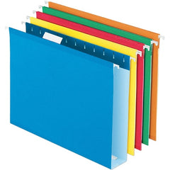Pendaflex - 8-1/2 x 11", Letter Size, Assorted Colors, Hanging File Folder - 11 Point Stock, 1/5 Tab Cut Location - Exact Tooling