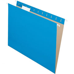 Pendaflex - 9-1/4 x 11-7/8", Letter Size, Blue, Hanging File Folder - 11 Point Stock, 1/5 Tab Cut Location - Exact Tooling