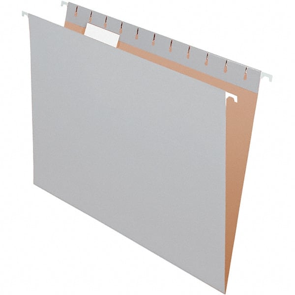 Pendaflex - 9-1/4 x 11-7/8", Letter Size, Gray, Hanging File Folder - 11 Point Stock, 1/5 Tab Cut Location - Exact Tooling