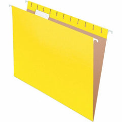 Pendaflex - 8-1/2 x 11", Letter Size, Yellow, Hanging File Folder - 11 Point Stock, 1/5 Tab Cut Location - Exact Tooling