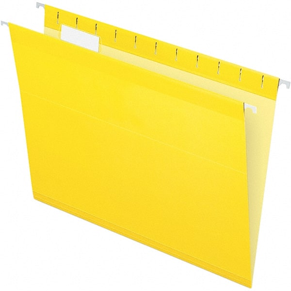 Pendaflex - 8-1/2 x 11", Letter Size, Yellow, Hanging File Folder - 11 Point Stock, 1/5 Tab Cut Location - Exact Tooling